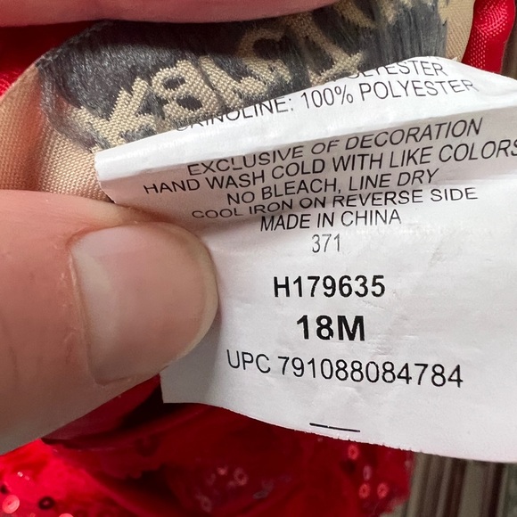 NWOT Rare Too 18M Red Floral Formal Dress - Picture 5 of 5